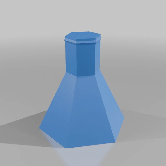Low-Poly Hexagonal Potion Flask